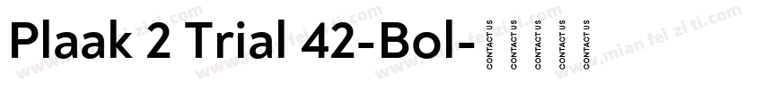 Plaak 2 Trial 42-Bol字体转换